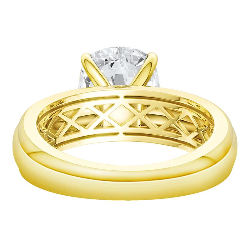 Maeve Lab Grown Diamond Elongated Cushion Engagement Ring in 14K Yellow Gold &#40;4 ct. tw.&#41; – Image 5 of 5