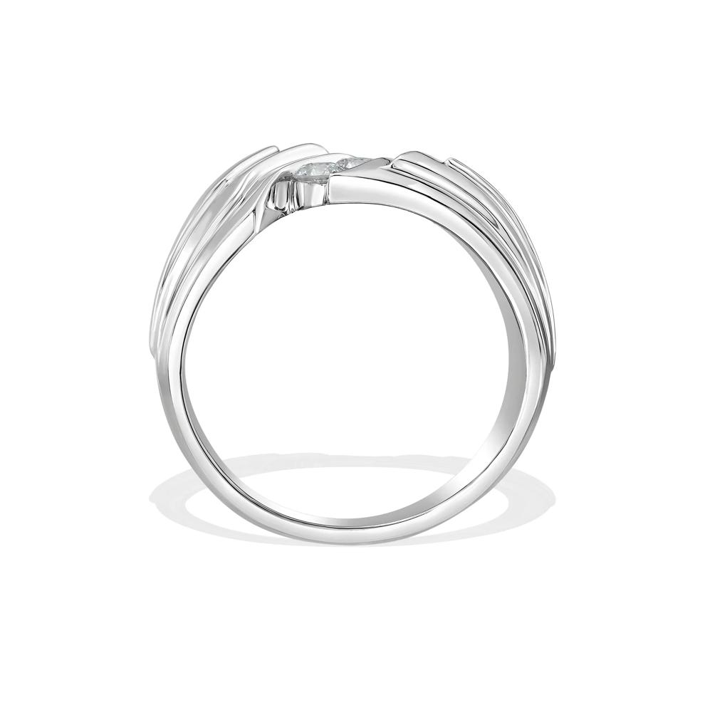 Men's Diamond Three-Stone Band in 10K White Gold (1/2 ct. tw.) – Image 2 of 4