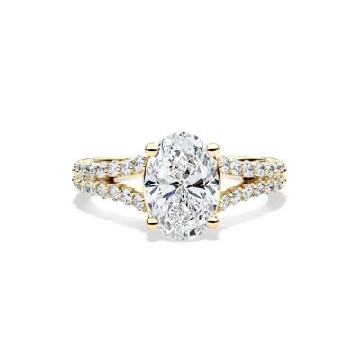 Lab Grown Diamond Oval Engagement Ring in 14K Gold (2 1/2 ct. tw.)