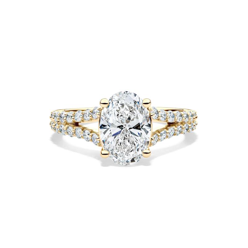 Lab Grown Diamond Oval Engagement Ring in 14K Yellow Gold &#40;2 1/2 ct. tw.&#41; – Image 1 of 2