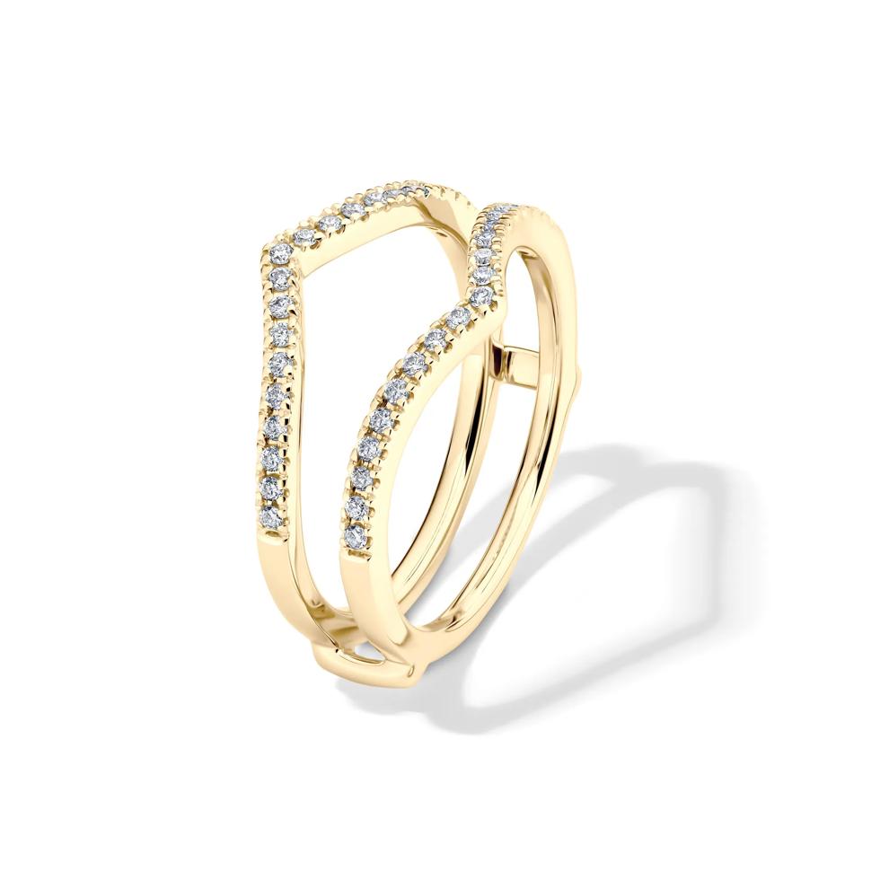 Lab Grown Diamond Chevron Ring Insert in 14K Yellow Gold (1/4 ct. tw.) – Image 4 of 4