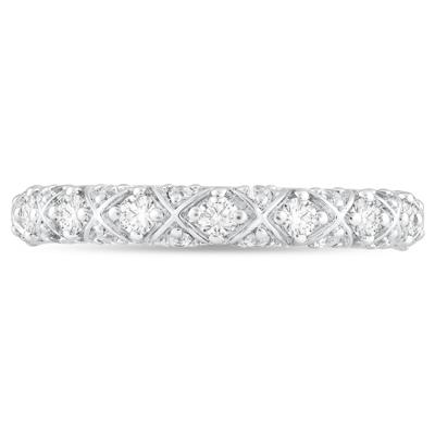 Round Diamond Anniversary Band in 10K White Gold (3/8 ct. tw.)