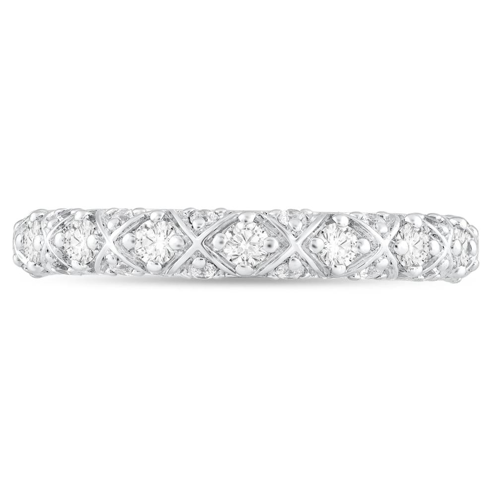 Round Diamond Anniversary Band in 10K White Gold (3/8 ct. tw.) – Image 1 of 3