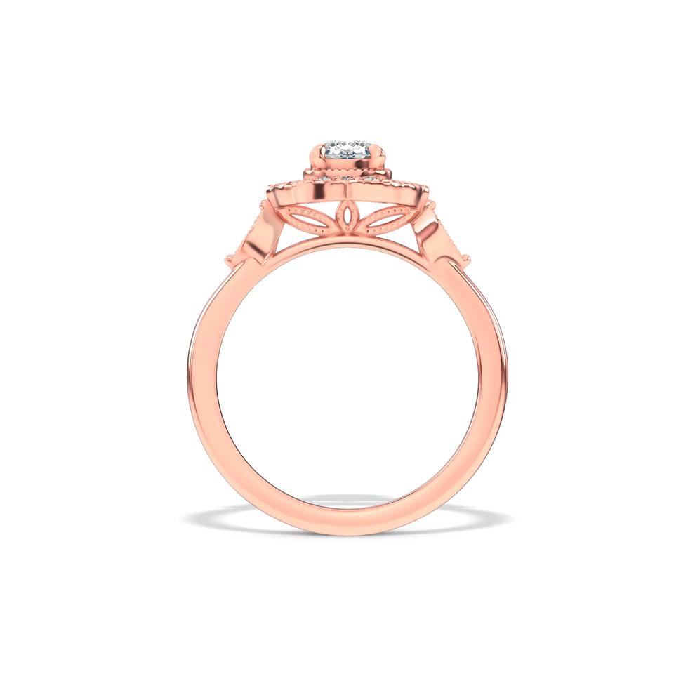 Diamond Pear-Shaped Halo Engagement Ring in 14K Rose Gold (3/4 ct. tw.) – Image 2 of 4