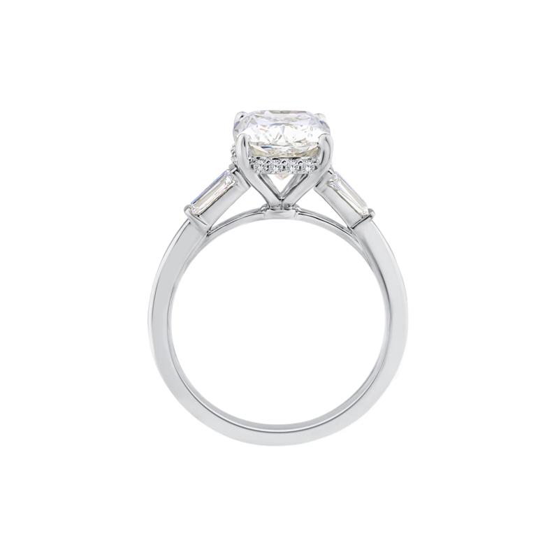Lab Grown Cushion-Cut Diamond Engagement Ring in 14K White Gold &#40;3 3/8 ct. tw.&#41; – Image 2 of 3