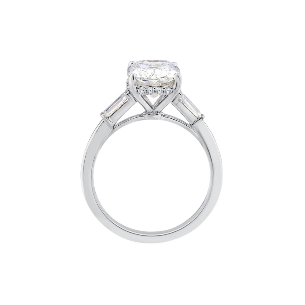 Lab Grown Cushion-Cut Diamond Engagement Ring in 14K White Gold (3 3/8 ct. tw.) – Image 2 of 3