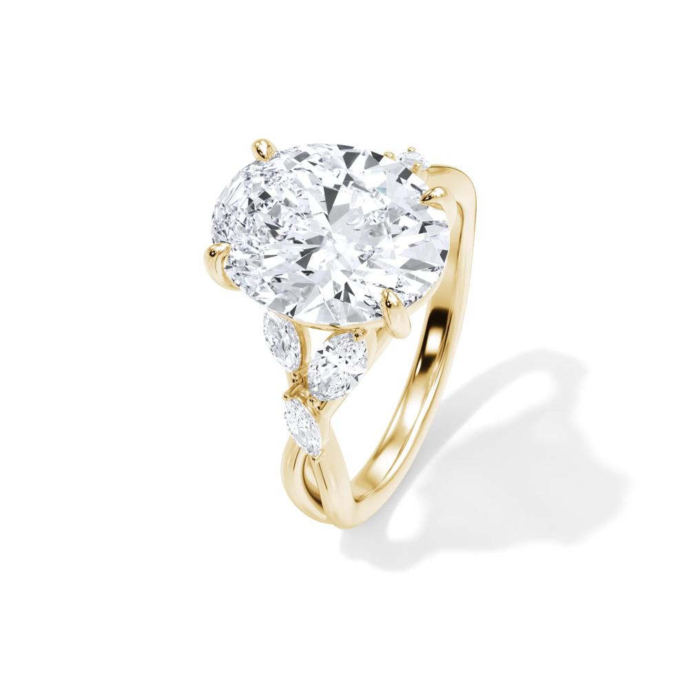 Lab Grown Diamond Oval Engagement Ring in 14K Yellow Gold (4 1/2 ct. tw.) – Image 4 of 4