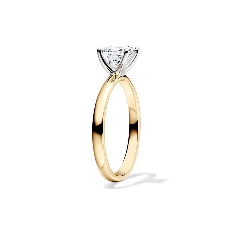 Diamond Princess Cut Solitaire Engagement Ring in 14K Yellow Gold &#40;1 ct.&#41; – Image 3 of 5