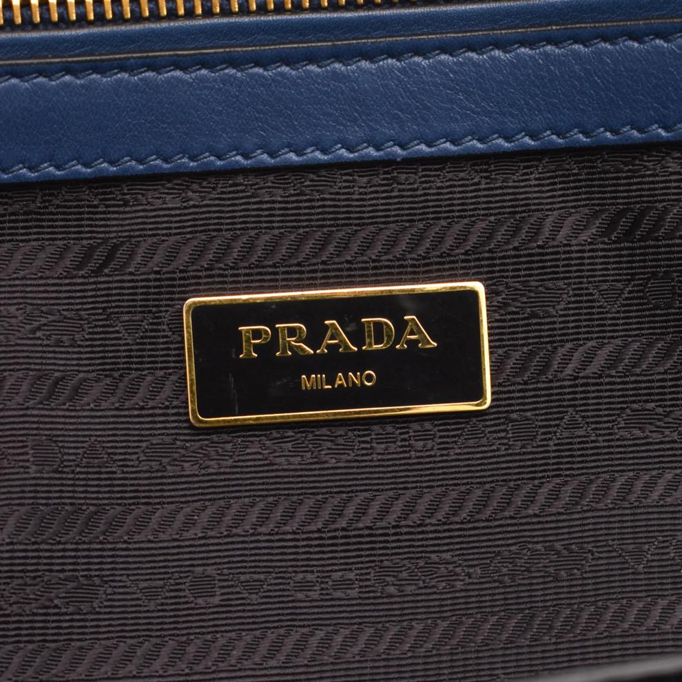 Pre-Owned Prada Leather Top Handle Tote – Image 7 of 9