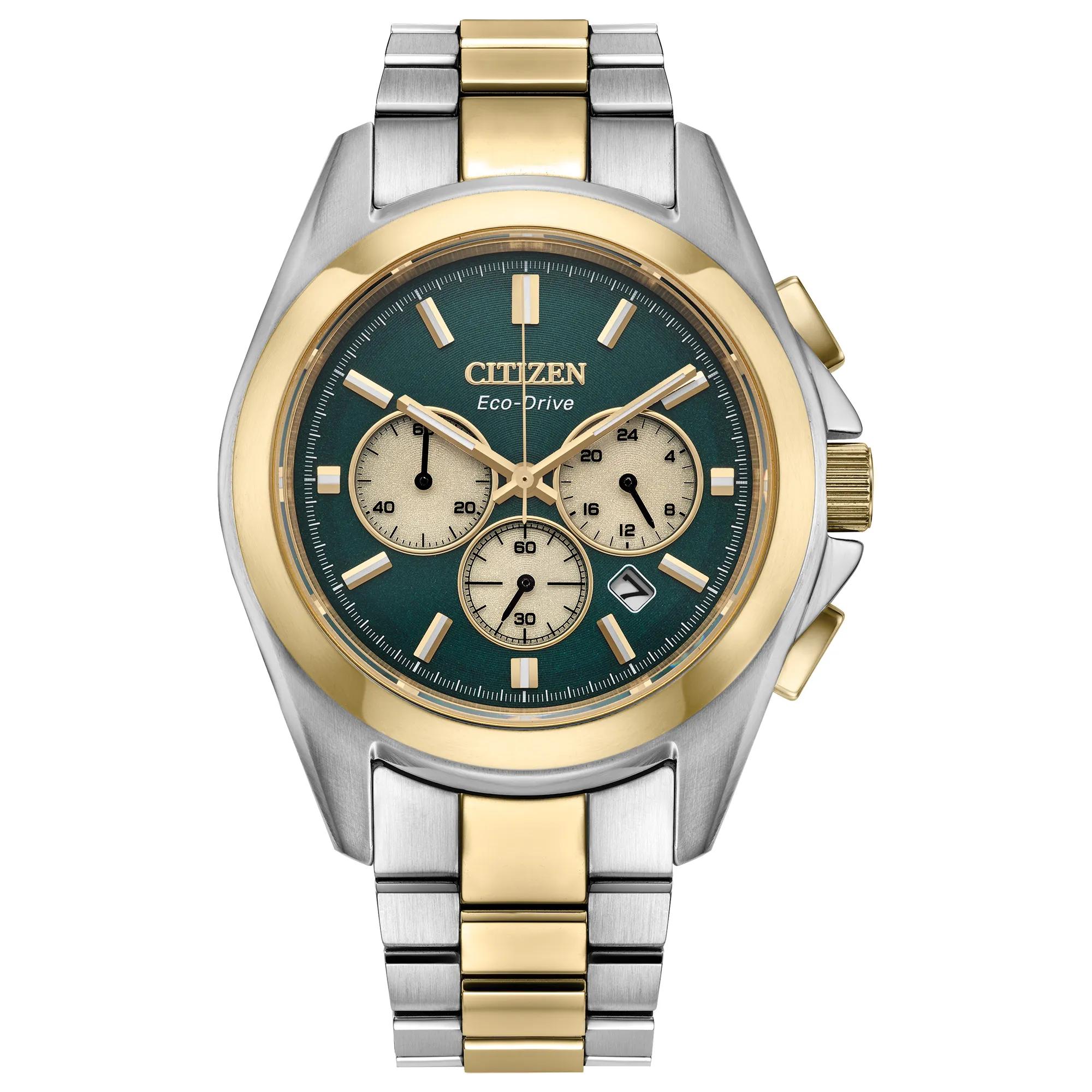 Citizen® Men's Sport Luxury Watch in Two-Tone Stainless Steel, 41MM