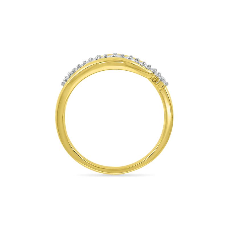 Diamond Slant Ring in 10K Yellow Gold &#40;1/4 ct. tw.&#41; – Image 2 of 5