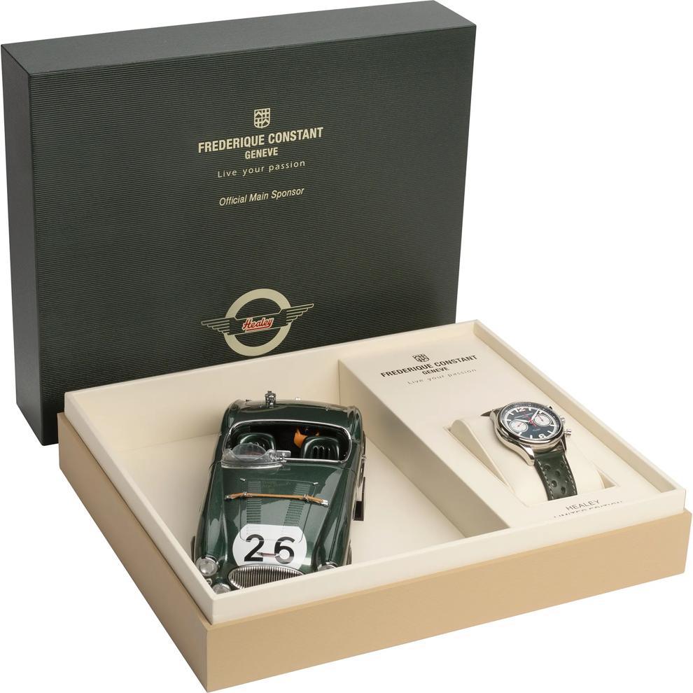 Men's Classics Premiere Vintage Rally Healey Automatic Watch With Green Dial and Brown Leather Strap – Image 4 of 4