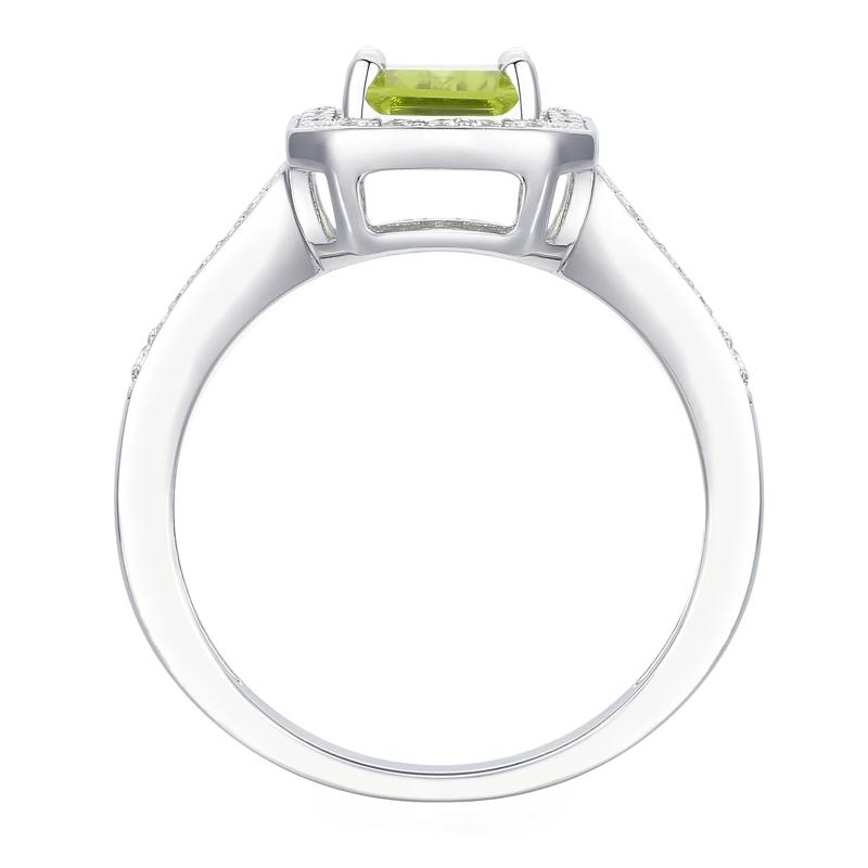 Peridot &amp; Lab-Created White Sapphire Ring, Earring &amp; Pendant Set in Sterling Silver – Image 7 of 8