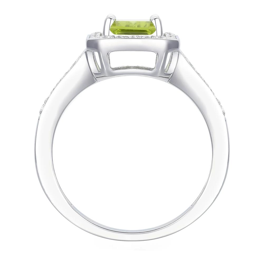 Peridot &amp; Lab-Created White Sapphire Ring, Earring &amp; Pendant Set in Sterling Silver – Image 7 of 8