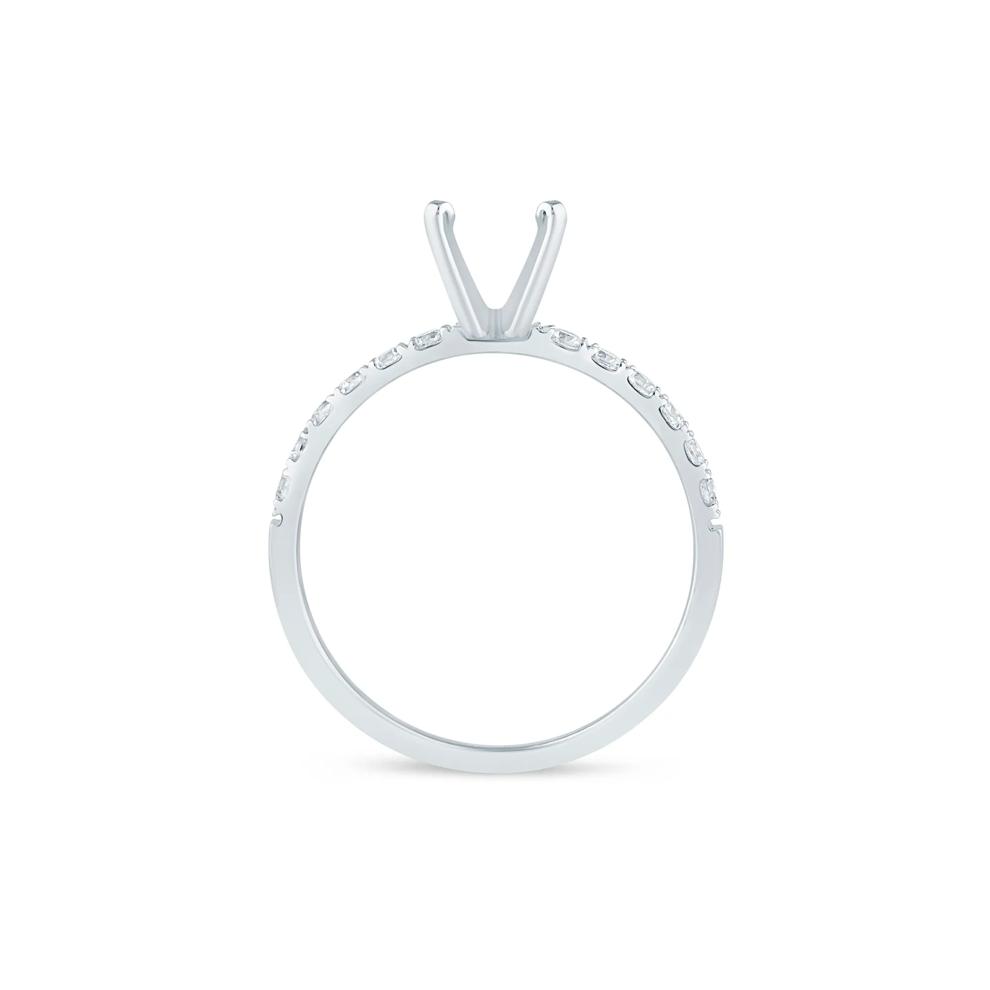Diamond Semi-Mount Engagement Ring in 14K White Gold (1/4 ct. tw.) (Setting Only) – Image 4 of 6