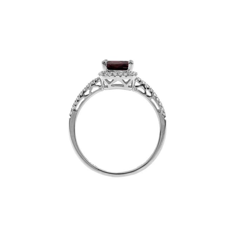 Rhodolite Garnet and Diamond Ring in 10K White Gold &#40;1/5 ct. tw.&#41; – Image 2 of 4