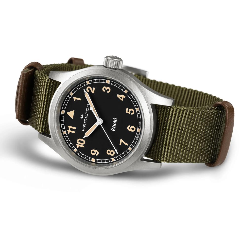 Khaki Field Quartz Watch with Green Textile Strap – Image 3 of 4