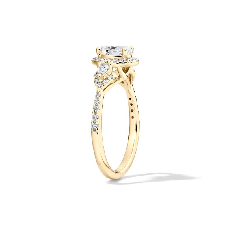 Lab Grown Diamond Oval Engagement Ring in 14K Yellow Gold &#40;1 ct. tw.&#41; – Image 3 of 4