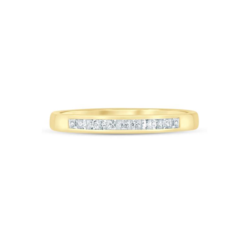 Princess-Cut Diamond Channel-Set Band in 14K Yellow Gold &#40;1/4 ct. tw.&#41; – Image 1 of 3