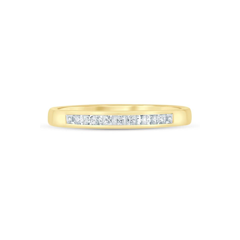 Princess-Cut Diamond Channel-Set Band in 14K Yellow Gold (1/4 ct. tw.) – Image 1 of 3