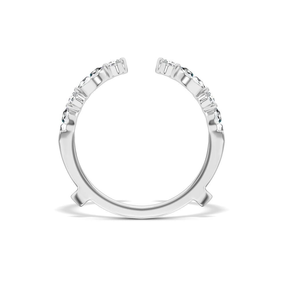 Lab Grown Diamond Marquise &amp; Round Open Insert in 14K White Gold (5/8 ct. tw.) – Image 2 of 4