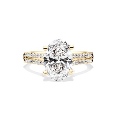 Lab Grown Diamond Oval Engagement Ring in 14K Yellow Gold (3-1/2 ct. tw.)