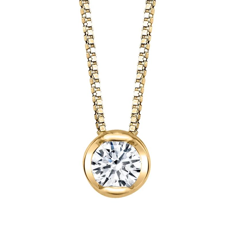 1/10 ct. tw. diamond pendant in 14k yellow gold – Image 1 of 3