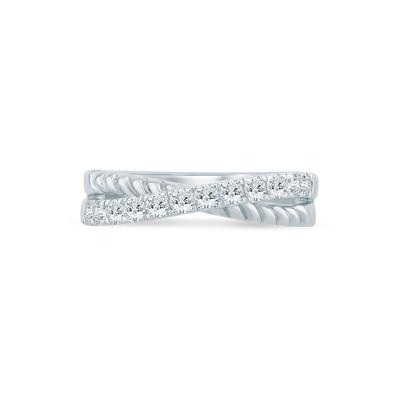 Lab Grown Diamond Twist Band in 14K White Gold (1/2 ct. tw.)