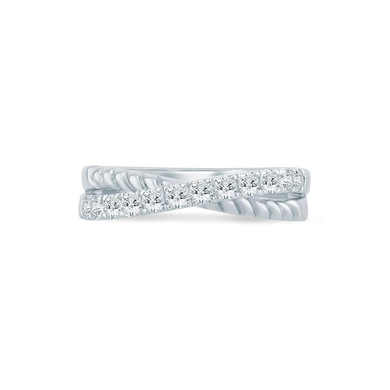 Lab Grown Diamond Twist Band in 14K White Gold (1/2 ct. tw.) – Image 1 of 3