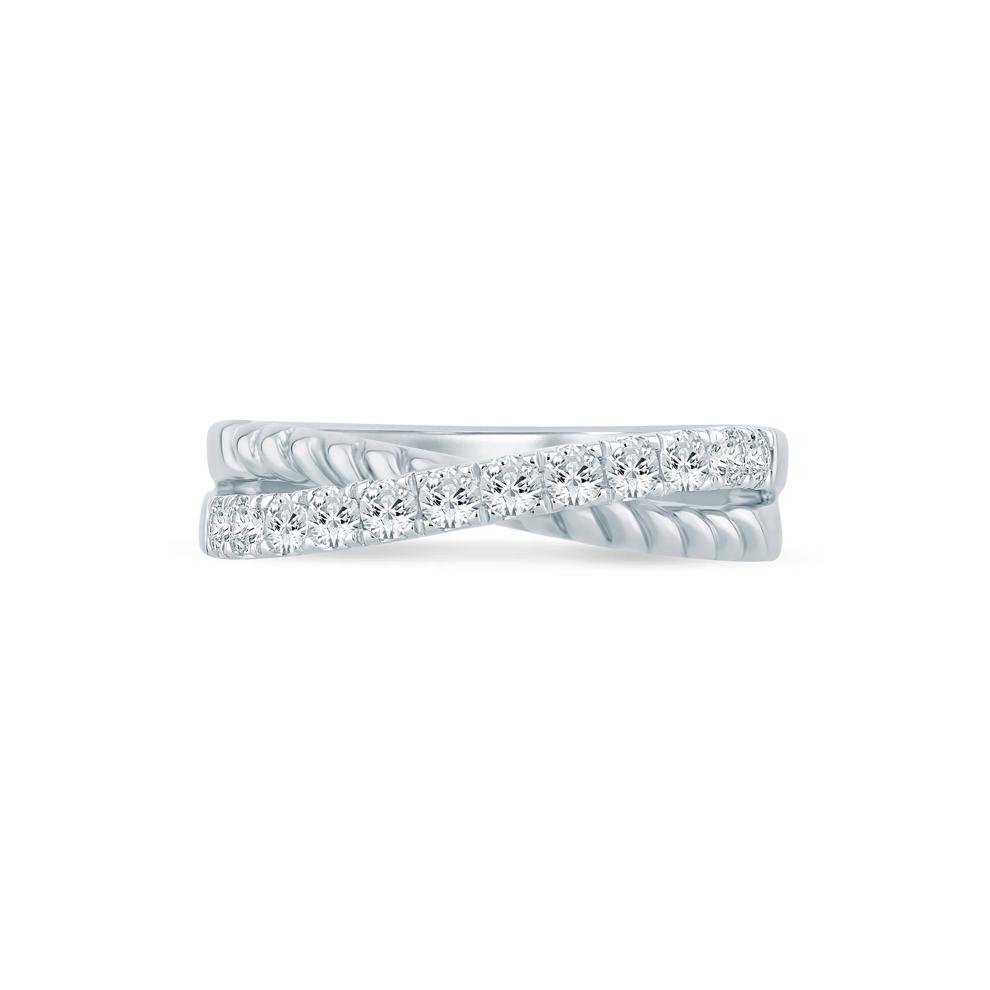 Lab Grown Diamond Twist Band in 14K White Gold (1/2 ct. tw.) – Image 1 of 3