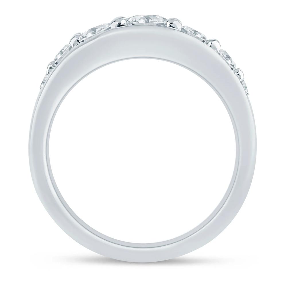 Lab Grown Diamond Graduated Channel Band in 14K White Gold (1 ct. tw.) – Image 2 of 3