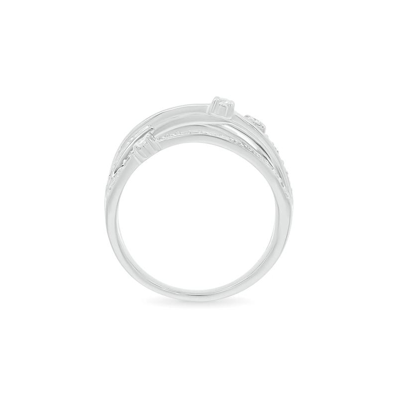 Diamond Multi-Row Ring in 10K White Gold &#40;3/8 ct. tw.&#41; – Image 2 of 5