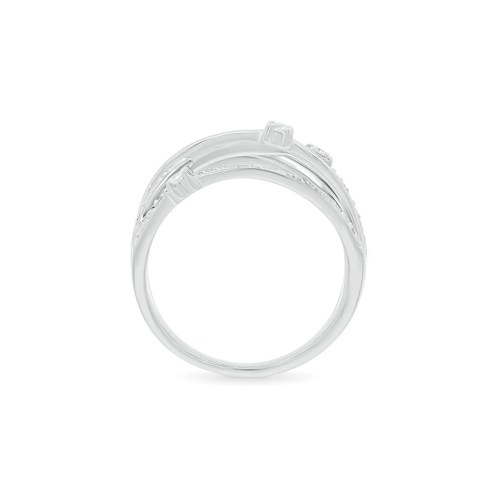 Diamond Multi-Row Ring in 10K White Gold (3/8 ct. tw.) – Image 2 of 5