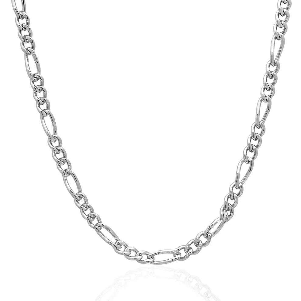 Figaro Link Chain in Stainless Steel, 24&rdquo; – Image 1 of 2