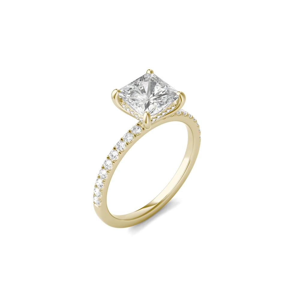 Princess-Cut Moissanite Ring in 14K Yellow Gold (1 3/4 ct. dew) – Image 6 of 6