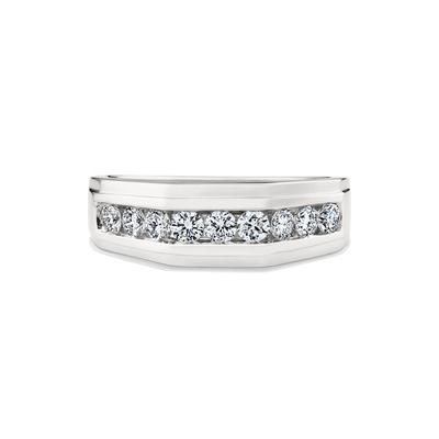 Men's Lab Grown Diamond Geometric Band in 10K White Gold (3/4 ct. tw.)