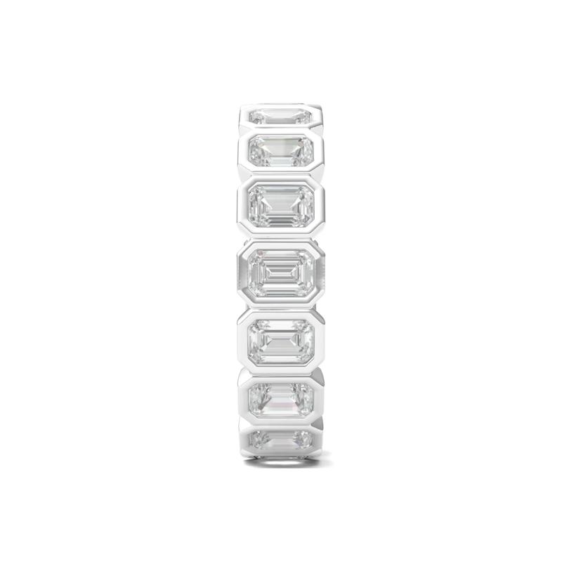 Emerald-Cut Diamond Bezel-Set Eternity Band in Platinum &#40;2 1/2 ct. tw.&#41; – Image 3 of 3