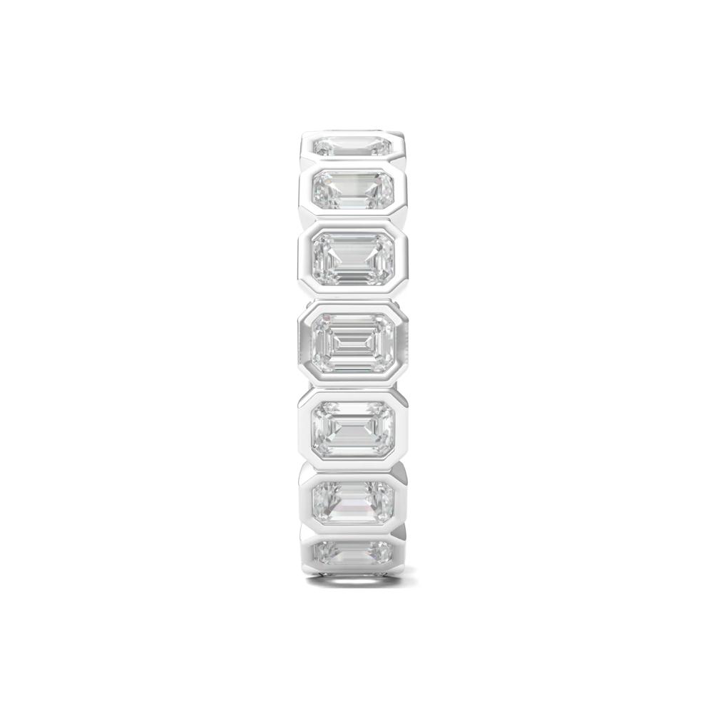 Emerald-Cut Diamond Bezel-Set Eternity Band in Platinum (2 1/2 ct. tw.) – Image 3 of 3