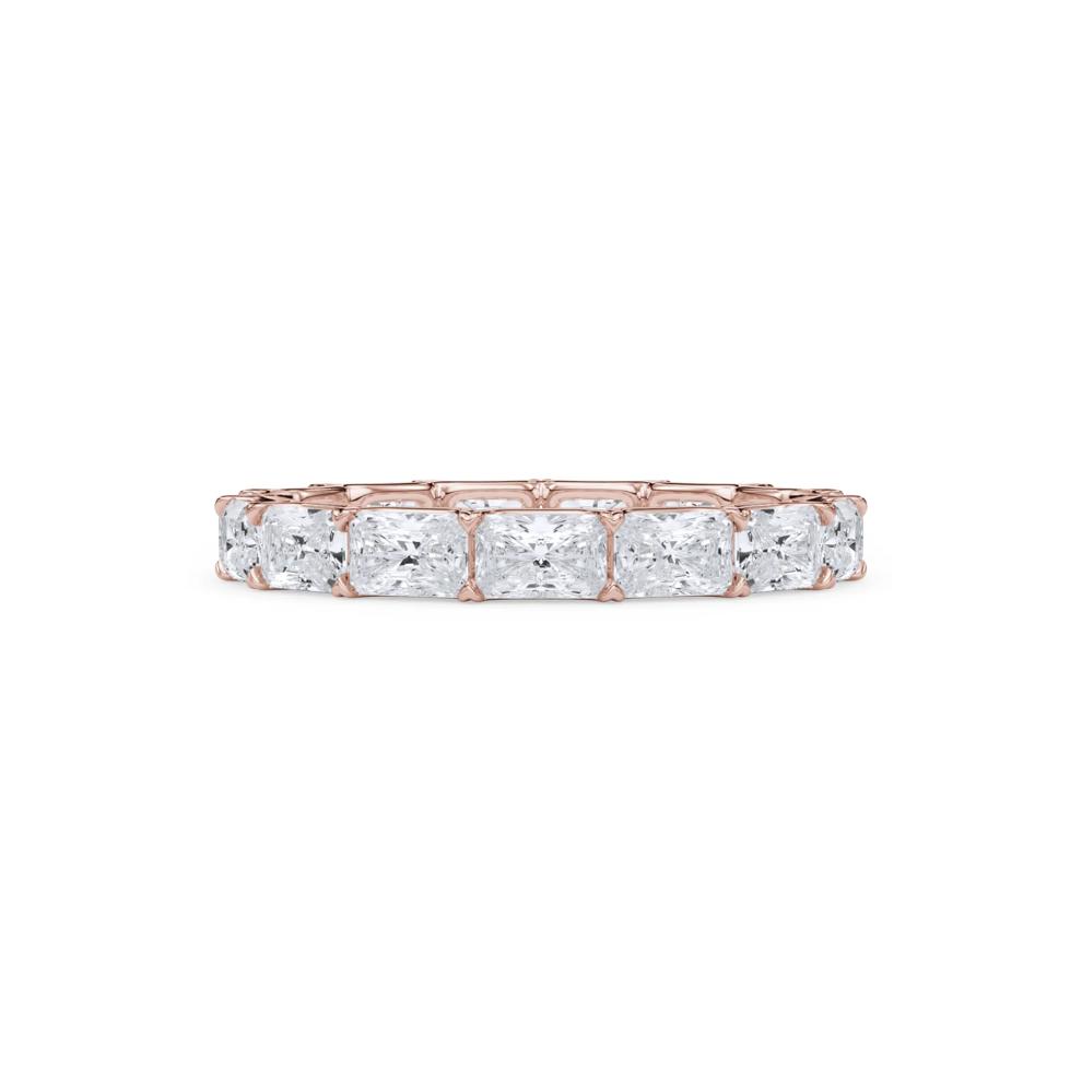 Lab Grown Diamond East-West U-Prong Eternity Band in 14K Rose Gold (3 ct. tw.) – Image 1 of 4