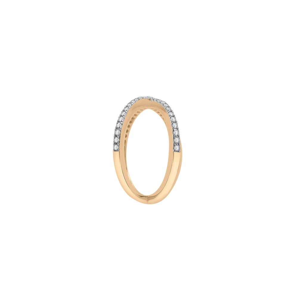 Diamond Crossover Ring in 14K Yellow Gold (1/4 ct. tw.) – Image 5 of 6