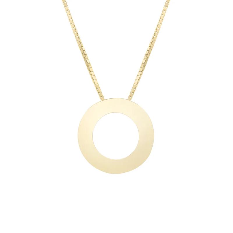 "O" Initial Necklace in 14K Yellow Gold – Image 2 of 4