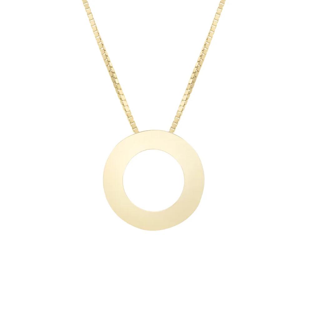 "O" Initial Necklace in 14K Yellow Gold – Image 2 of 4