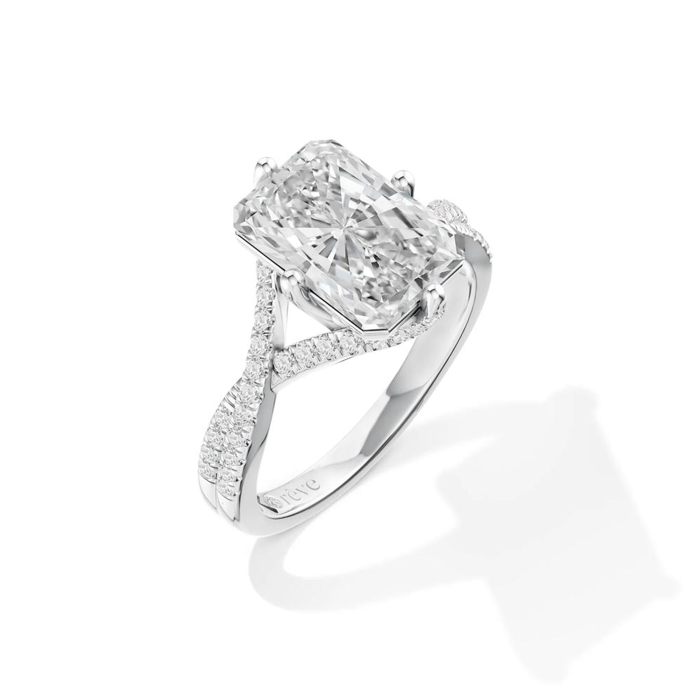 Lucca Lab Grown Diamond Radiant Center Engagement Ring in Platinum (3 1/3 ct. tw.) – Image 4 of 4