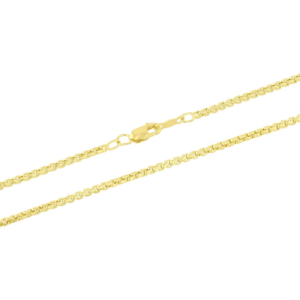 Men's Rolo Box Chain in Vermeil, 22"  – Image 2 of 3