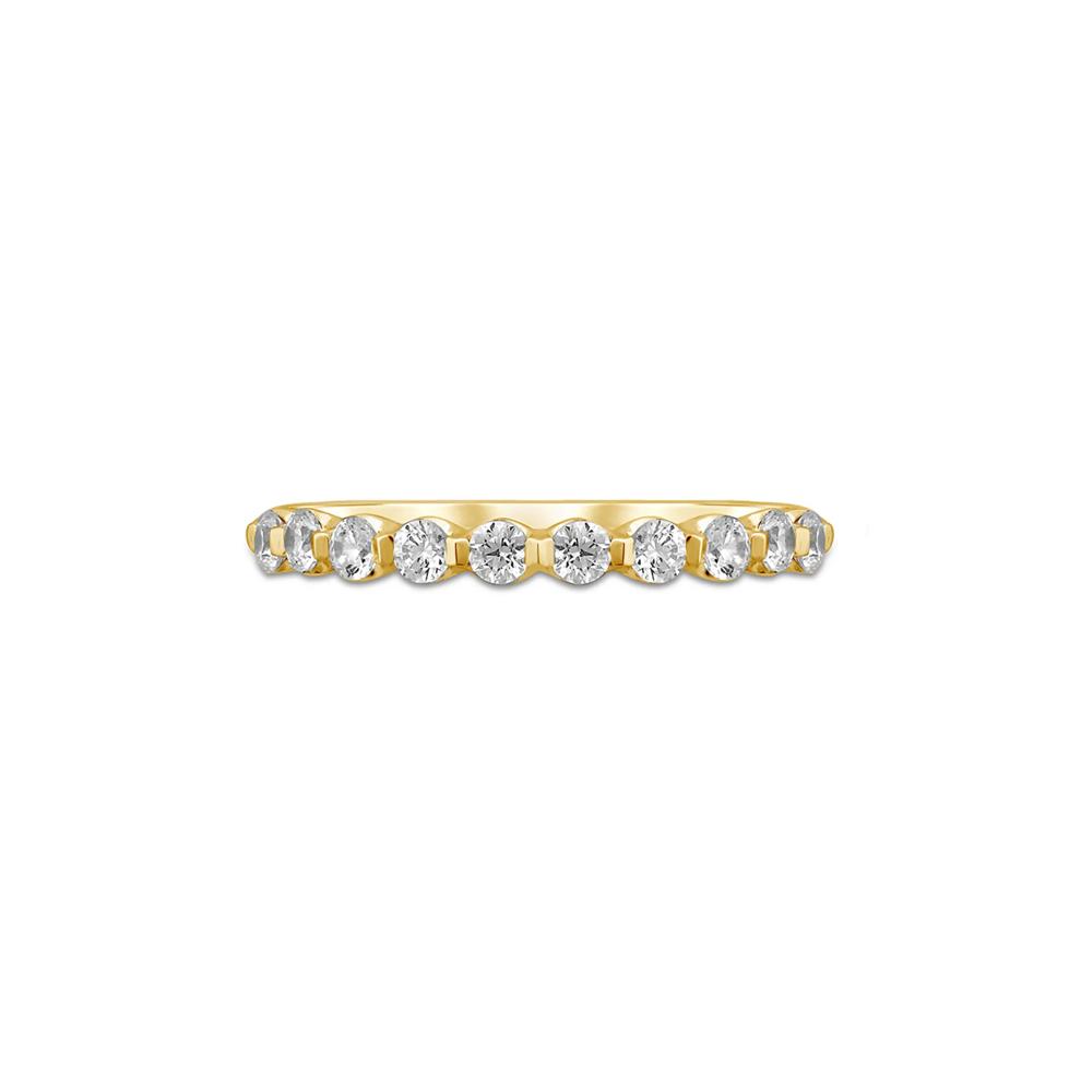 Diamond Anniversary Band with Shared Prongs in 14K Yellow Gold (1/2 ct. tw.) – Image 1 of 3