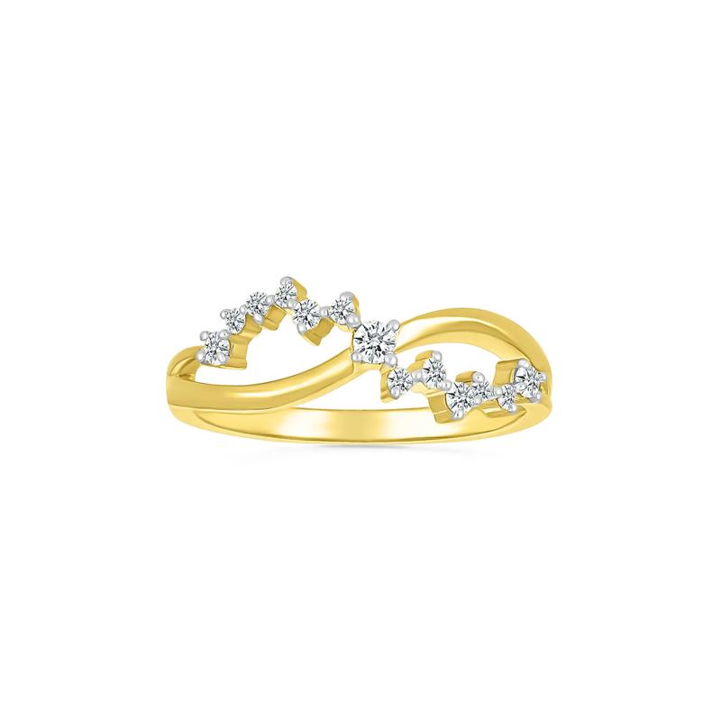 Diamond Twist Ring in 10K Yellow Gold &#40;1/5 ct. tw.&#41; – Image 5 of 5
