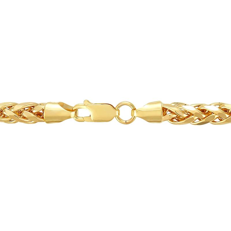 Hollow Wheat Chain in 10K Yellow Gold, 5.3MM, 24&quot; – Image 3 of 3