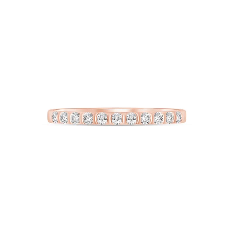 Diamond Band in 10K Rose Gold &#40;1/7 ct. tw.&#41; – Image 1 of 3