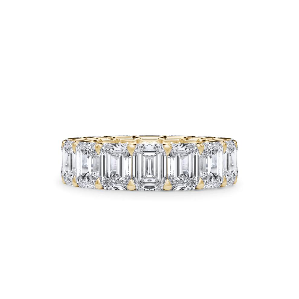 Lab Grown Diamond Emerald-Cut Eternity Band in 18K Yellow Gold (12 ct. tw.) – Image 1 of 4