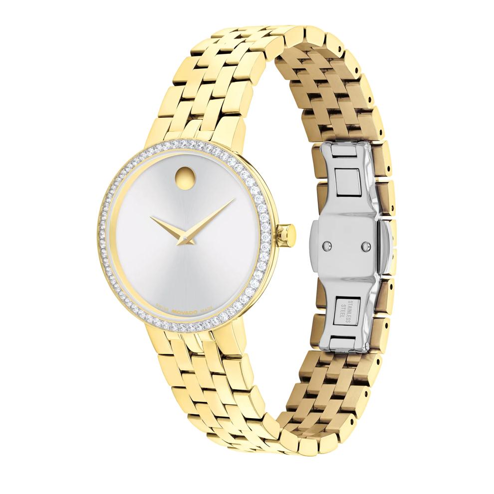 Ladies&rsquo; Museum Classic Lab Grown Diamond Watch in Gold-Toned Stainless Steel with Silver Dial. – Image 2 of 3